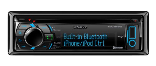 Kenwood KDC-BT51U CD/MP3-Tuner (Apple iPod-ready, Bluetooth, USB 2.0) schwarz mit variabler Tastenbeleuchtung