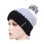 H�kelm�tze mit Bommel, Schwarz-Grau B�m