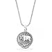 Bling Jewelry Sterling Silver Zodiac Taurus Large Disc Pendant with 18 Inch Coreana Chain