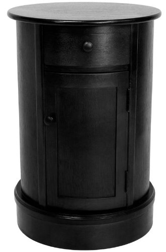 26 Classic Oval Design Nightstand Black