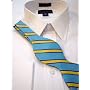 100% Silk Bow Tie - Blue & Yellow Stripe - UCLA