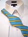 100% Silk Bow Tie - Blue & Yellow Stripe - UCLA