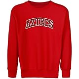 San Diego State Aztecs Youth Red Arch Applique Crew Neck Fleece Sweatshirt