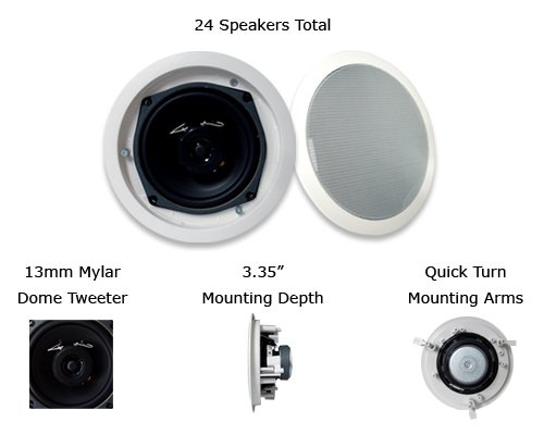 MA Audio MA52iWR-24PKG 140 Watt 2-Way 5.25 In-Wall/Ceiling Speakers MA Audio MA52iWR-24PKG 140 Watt 2-Way 5.25 In-Wall/Ceiling Speakers