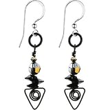Handcrafted Austrian Poetic Somber Black Earrings