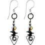 Handcrafted Austrian Poetic Somber Black Earrings MADE WITH SWAROVSKI ELEMENTS