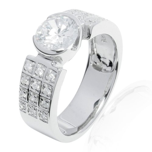 Rafaela Donata Argento Classico Damen-Ring 925 Sterlingsilber Zirkonia weiss 58 60800064 Preisvergleich