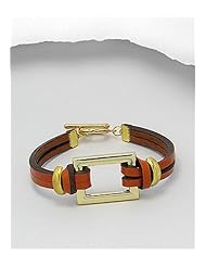 Leather Bracelet In White Base