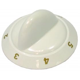 CONTROL KNOB HOB WHITE