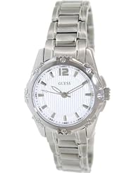 GUESS Womens U0234L1 Sporty Silver-Tone Petite Watch