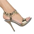 Highest Heel Women's DOLL 101 4 1/2" Unit Bottom With Heart And Chain Locket On Qtr Sandal
