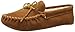 Minnetonka Men's Pile Lined Soft Leather Sole Slipper