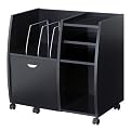 Wide File Storage Cabinet - Coffee