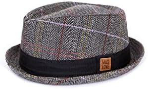 MaxLove Men's Bryce Pork Pie Hat, Charcoal, Large/X-Large