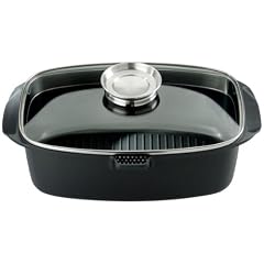 ELO 64843 Br�ter Culinara / Aluguss / mit Ausguss / mit Glasdeckel / 32 x 21 cm