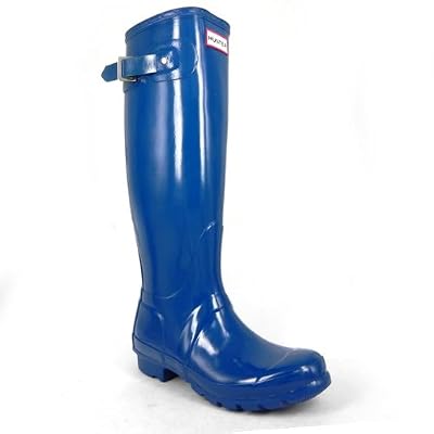Hunter Original Gloss Womens Rubber Wellies-Blue