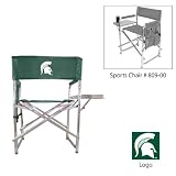 Michigan State University Sports Chair - Hunter Green Embroidered