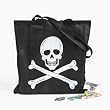 Large Pirate Skull And Crossbones Trick-Or-Treat Tote