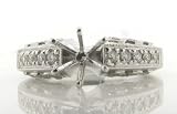 0.25ct tw Natural Diamond( G-H-SI) Semi-Mount Ring In 18K White Gold