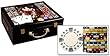 Diamond Suited Poker Chip Set, 650 11.5 gram Clay Composite Chips w/ Cigar Humidor Wood Case