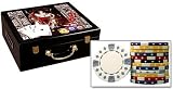 Diamond Suited Poker Chip Set, 650 11.5 gram Clay Composite Chips w/ Cigar Humidor Wood Case