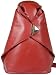 New ladies/girls stylish Visconti soft dark red leather backpack rucksack bag