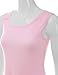 Doublju Women Sleeveless Asymmetrical Ribbed Tunic Tank Top Wth Lace Detail