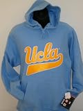 Mv Sport Ucla Bruins Tackle Twill Embroidered Hooded Sweatshirt Light Blue/gold & White