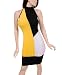 Yellow Black and White Form Fitting Dress