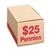 PM Company Securit Penny Corrugated Coin Boxes Printed 8.5 X 4.375 X 3.625 Inches, Red, 50 Per Bundle (61001)