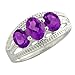 1.20 Ct 3-Stone Purple Amethyst Sterling Silver