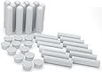 Essential Oil Aromatherapy Blank Nasal Inhaler Tubes (12 Complete Sticks), Empty Nasal Inhalers for Essential Oil, Treat Common Breathing Problems Naturally, Great for Essential Oil Blends, Refillable