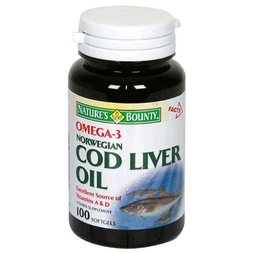 Nature's Bounty Omega-3 Norwegian Cod Liver Oil, 100 Softgels (Pack of 6) by Norwegian Cod Liver Oil