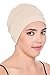 Deresina Headwear Unisex Cotton Sleep Caps for Cancer, Hair Loss | Sleep Cap for Chemo (1-Beige)
