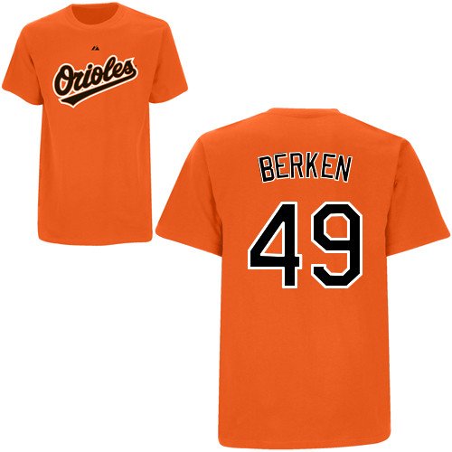 Jason Berken Baltimore Orioles Orange Player Shirt by Majestic Select