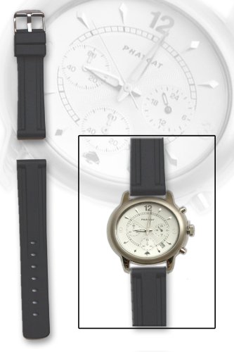 Best Price Black Panerai Style Heavy Rubber 18mm with Heavy S/s Buckle By Toscana