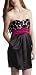 Ruby Rox Junior's Dot Two-Fer Barrel Dress,Black/White/Fuchsia,5