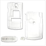 PCMICROSTORE Brand Samsung SCH-U740 U740 Snap-On Translucent Clear Case Cover with Removable Swivel Belt Clip