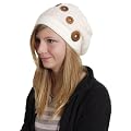 Trend 2012: Retro Slouch Ballonm�tze mit Kaninchen Haar und Vintage Knopf-Applikationen in 2 Farben von BRUBAKER
