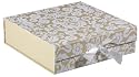 Think Posh Ivory/White Luxury Wedding Flock Keepsake Gift Box, Large