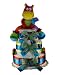 Rainbow Happy Hippo Baby Shower Diaper Cake Centerpiece