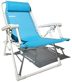 Strathwood Adjustable Beach and Pool Lounge Chair, Caribbean Blue