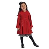 Angels Garment Red Wool Hooded Swing Coat Toddler Little Girls 2T-8