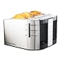 Russell Hobbs 13974 4 Slice Toaster in Brushed metal with black trim and extra wide slots