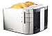 Russell Hobbs 13974 4 Slice Toaster in Brushed metal with black trim and extra wide slots