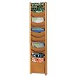 Safco 12-Pocket Wood Magazine Rack, 11.25 Inches Width x 48.75 Inches Height, Medium Oak (4331MO) by 0