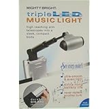 Mighty Bright Triple LED Music Stand Light (Black With Batteries)