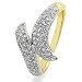 Jewelry : 14K Yellow Gold 0.39 Carat Diamond Wrap Ring, Size 7