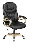 High Back Black Computer Desk Leather Ergonomic Office Executive Chair O7