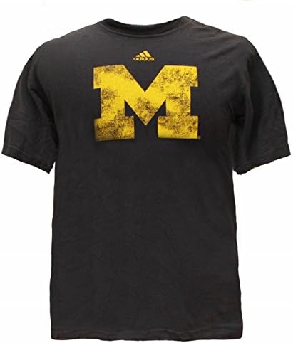 Adidas College Team Michigan Navy Short Sleeve T-Shirt; Youth X-Large Size 18-20